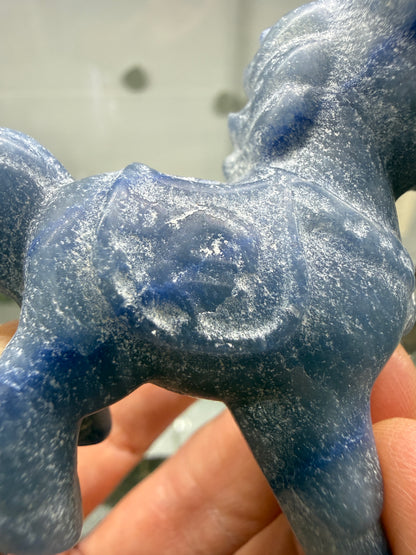 Blue Aventurine Horse Crystal Carving- 2.4 inches