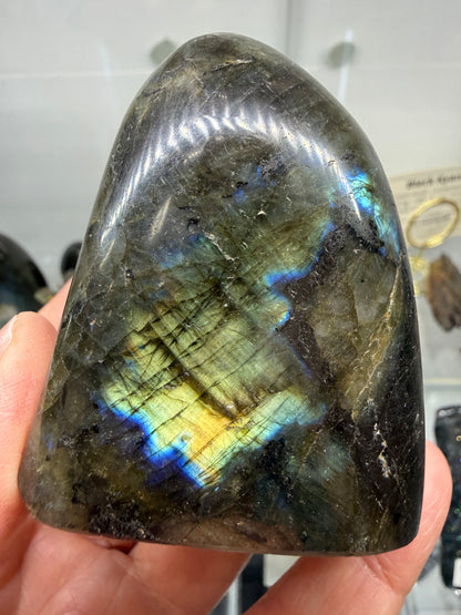 Labradorite Freeform with Blue & Yellow Flash- 2.7" inches