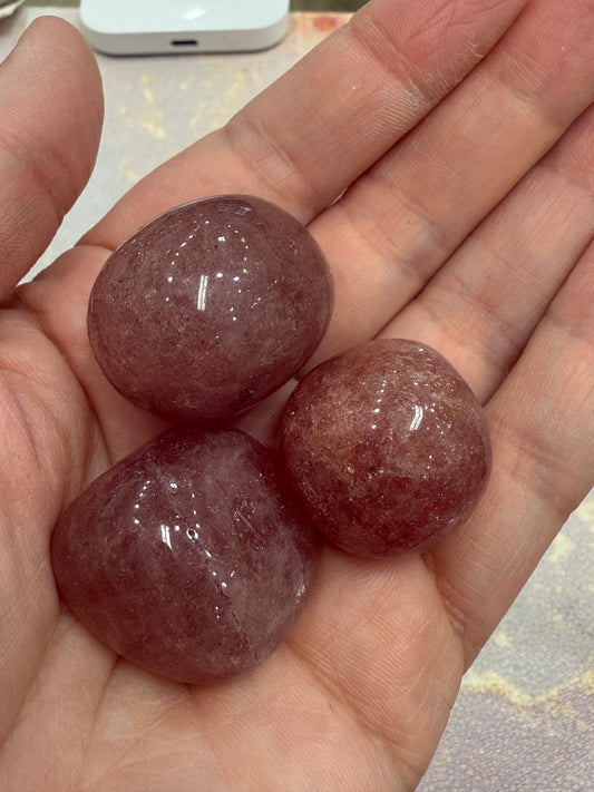 Strawberry Quartz Tumbles