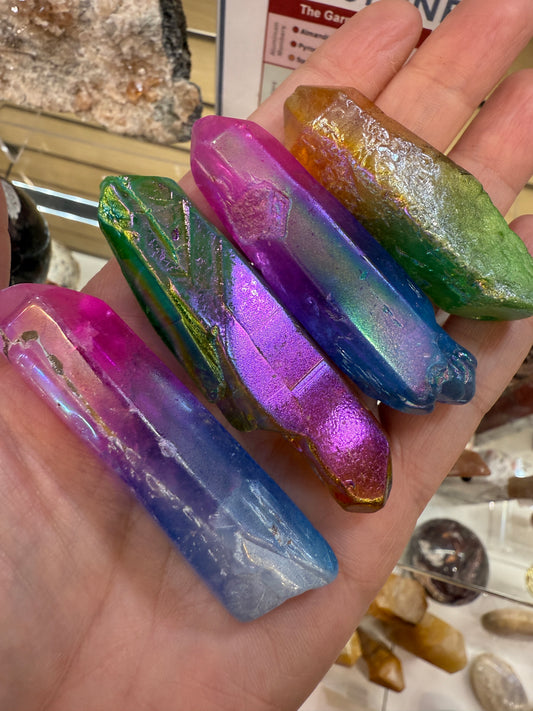 Titanium Aura Quartz Point