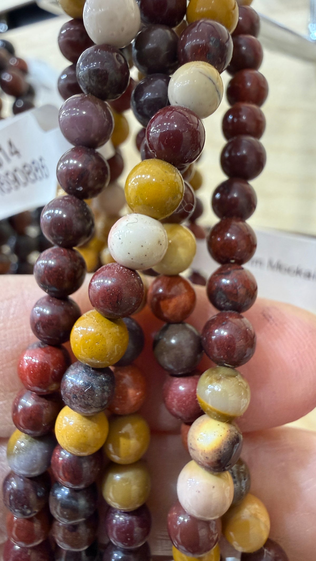 Mooakite Stretch Bracelet- Round Smooth 7.5 inches