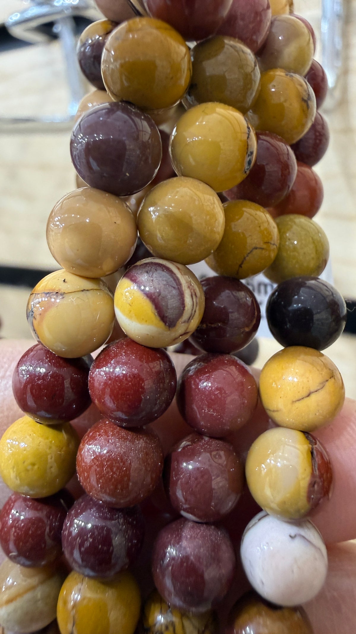 Mooakite Stretch Bracelet- Round Smooth 7.5 inches