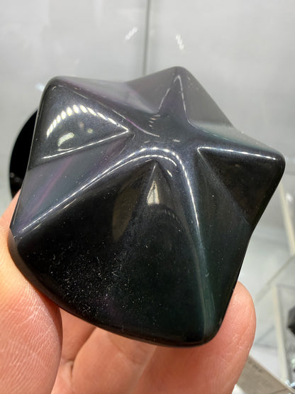 Rainbow Obsidian Puffy Star