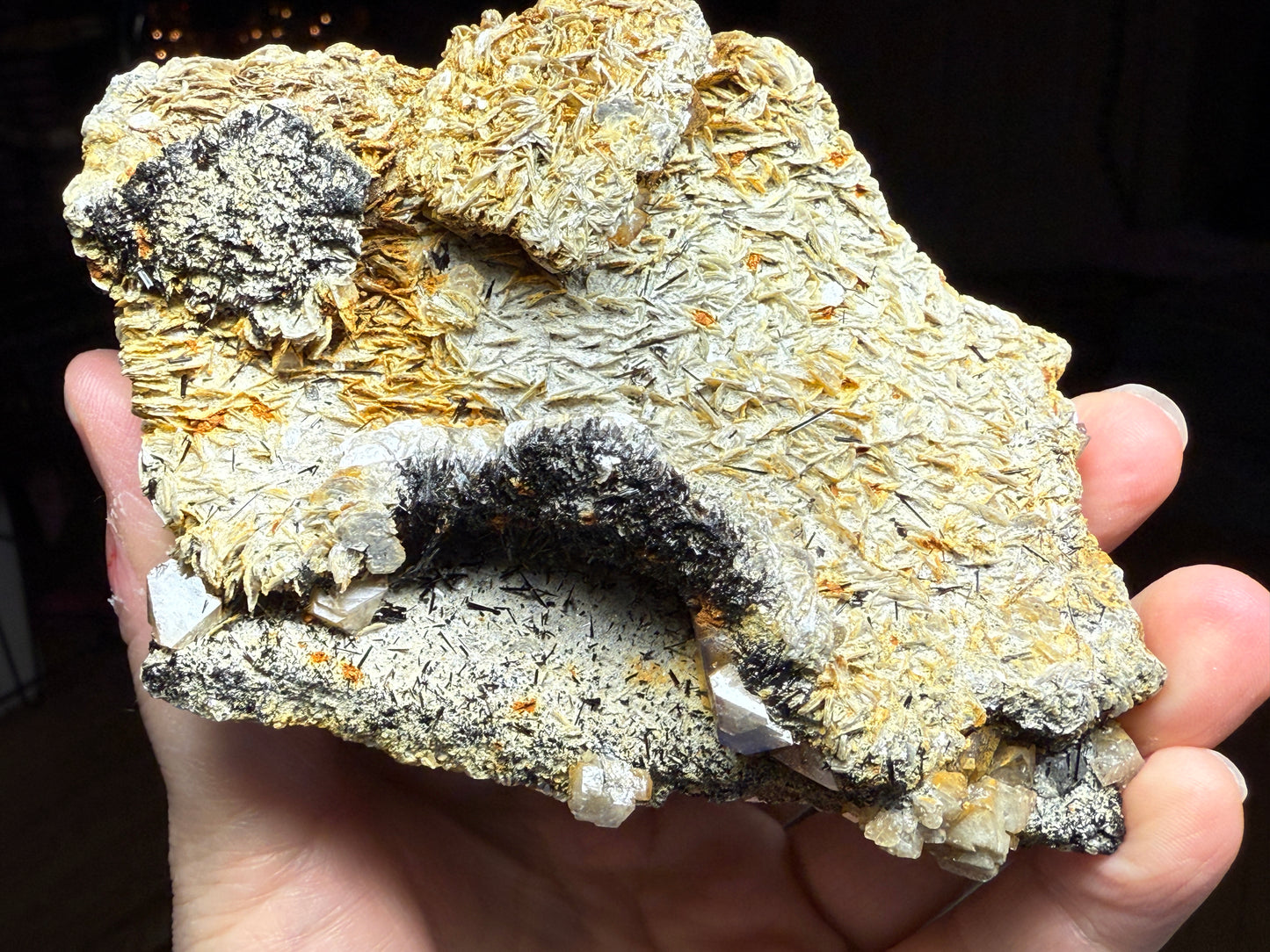 Scheelite, Mica- Pingwu mine, Mount Little Xuebaoding, Sichuan, China