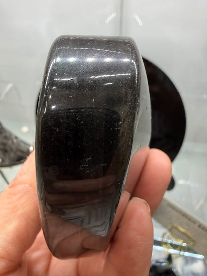 Silver Sheen Obsidian Heart