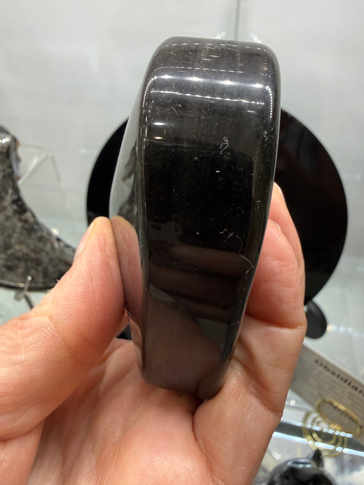 Silver Sheen Obsidian Heart