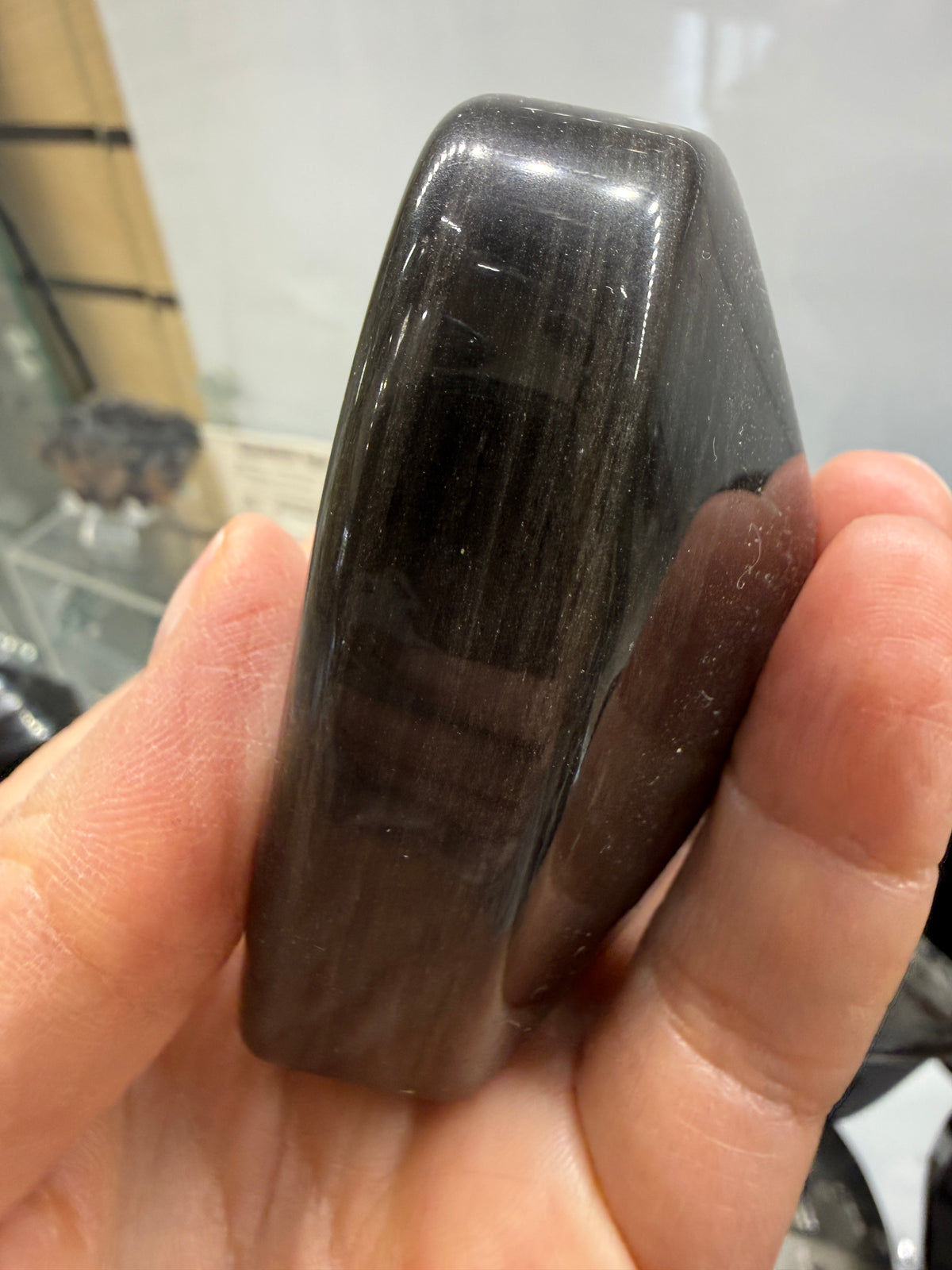 Silver Sheen Obsidian Heart