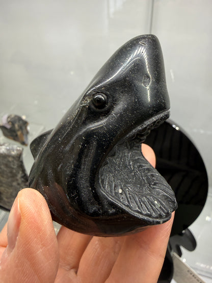 Obsidian Biting Shark- 2.6 inches