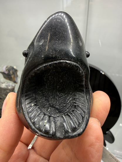 Obsidian Biting Shark- 2.6 inches
