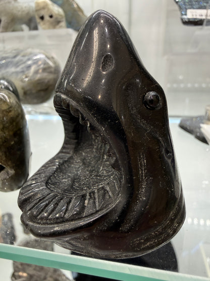 Obsidian Biting Shark- 2.6 inches