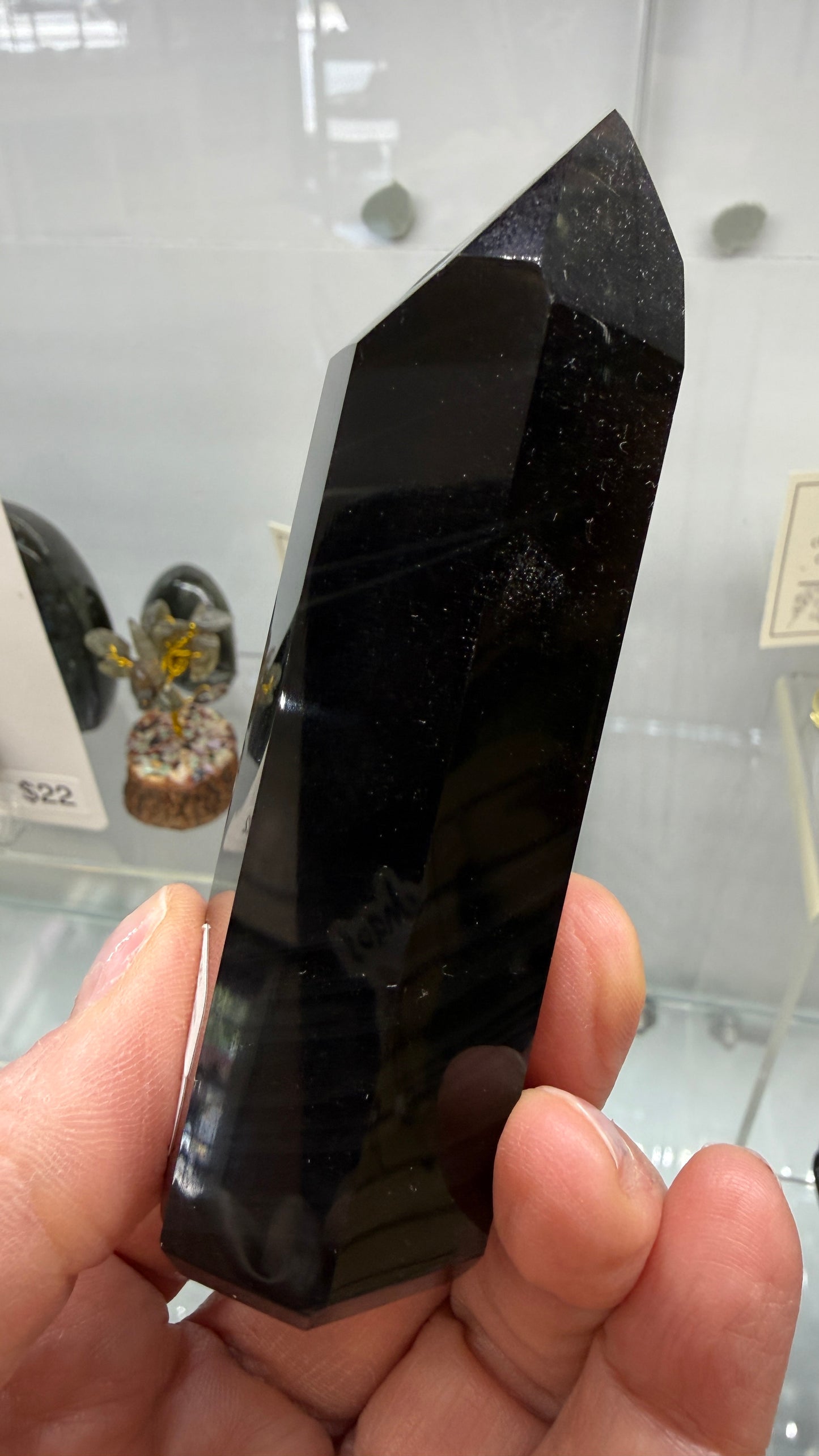 Smoky Obsidian Tower- 3.75" inches- Brazil