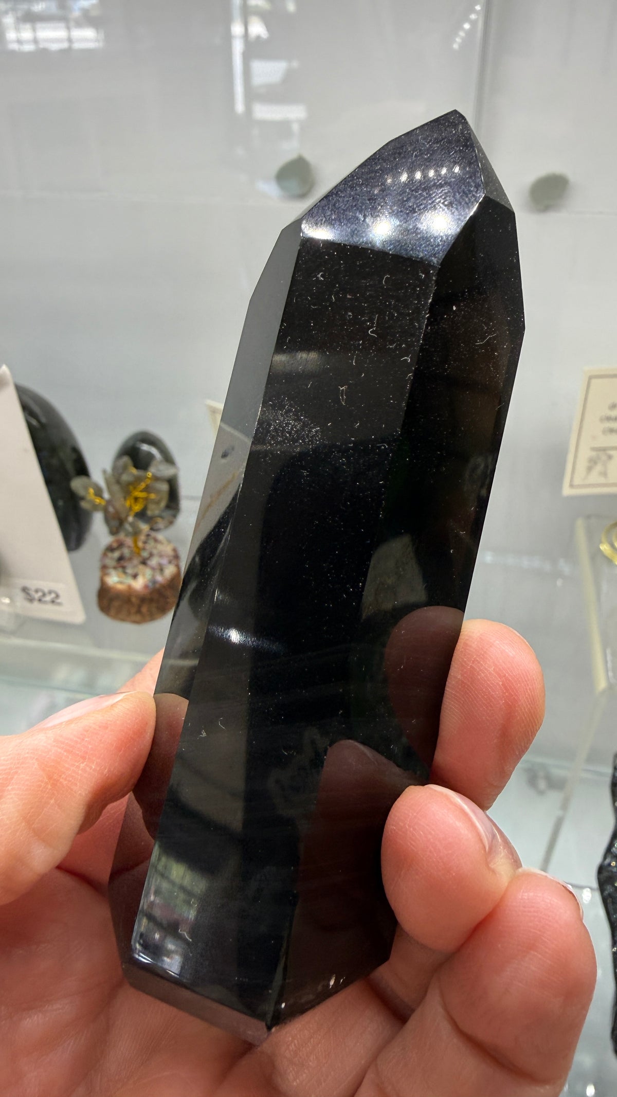 Smoky Obsidian Tower- 3.75" inches- Brazil