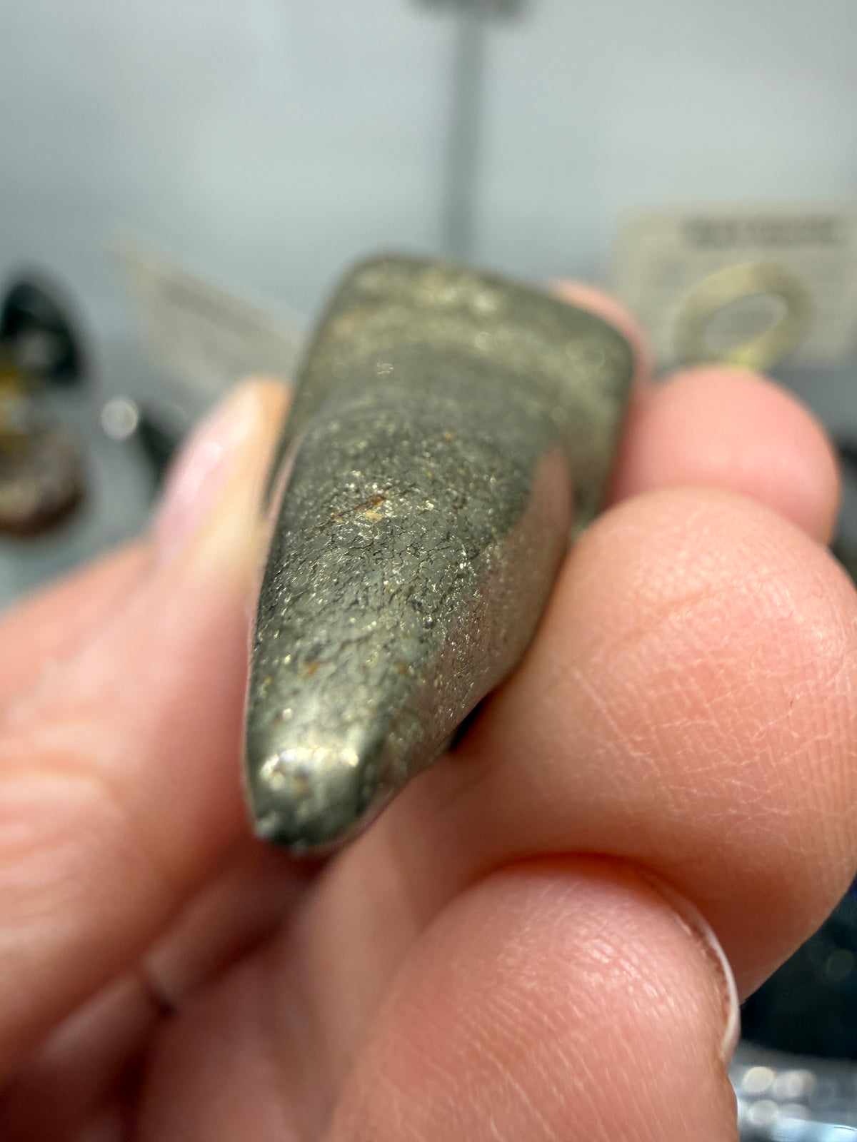 Pyrite Raven Skull Carving- 1.9" inches