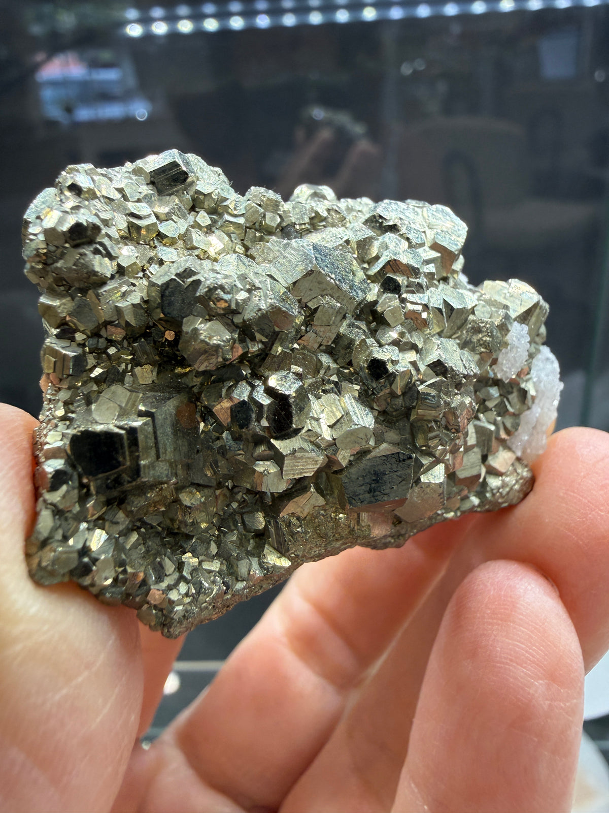 Pyrite, Quartz- Huanzala Mine, Huallanca District, Bolognesi Province, Ancash, Peru
