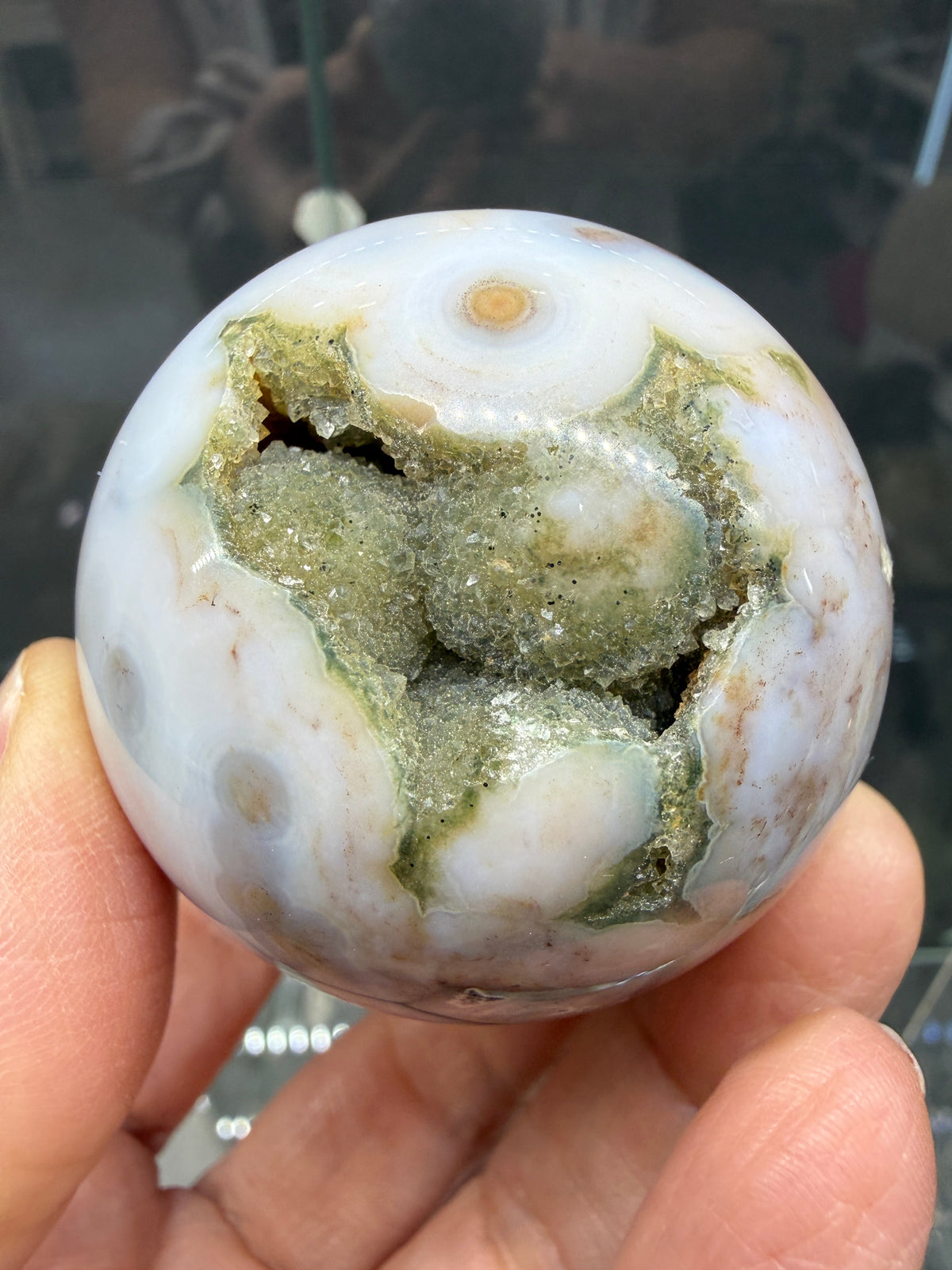 Ocean Jasper® Sphere (2" inches)- Analalava District, Sofia Region, Madagascar