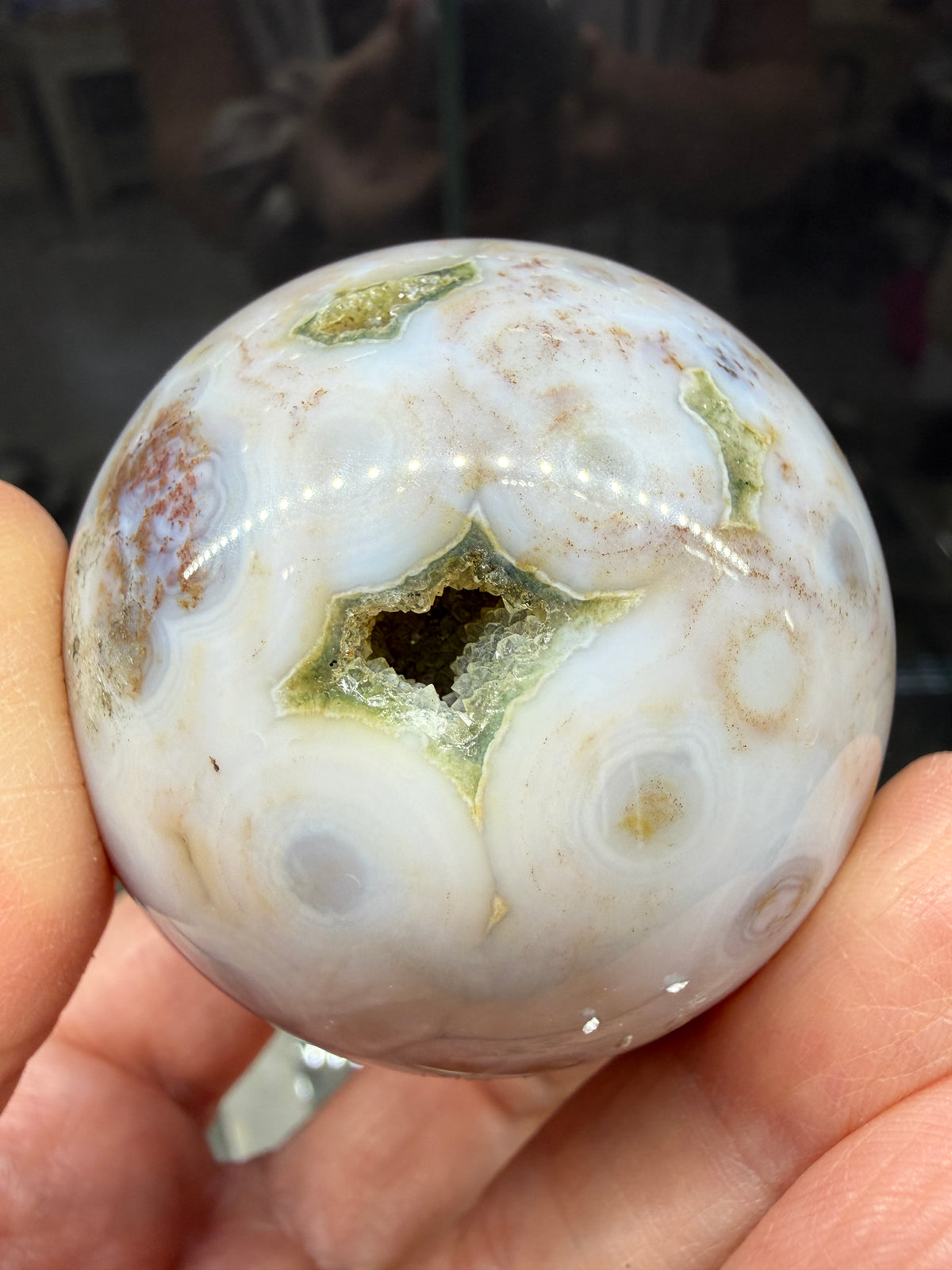 Ocean Jasper® Sphere (2" inches)- Analalava District, Sofia Region, Madagascar