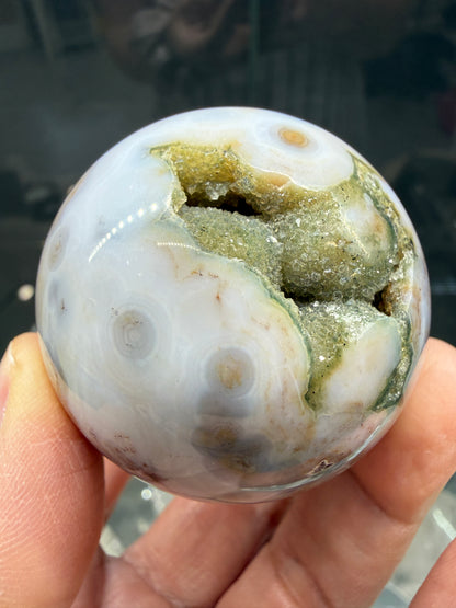 Ocean Jasper® Sphere (2" inches)- Analalava District, Sofia Region, Madagascar