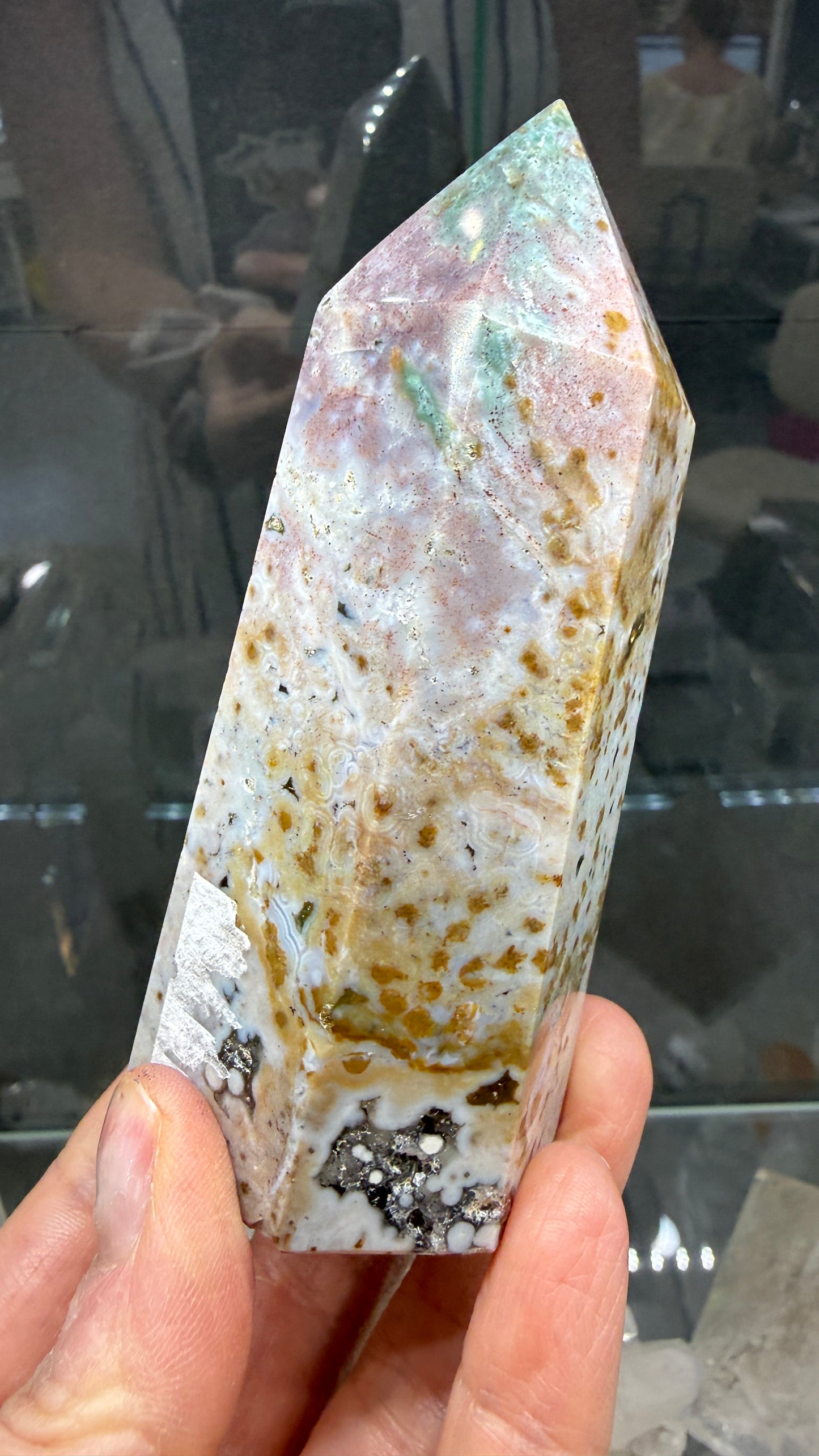 Orbicular Jasper Tower- Madagascar- 4.1 inches
