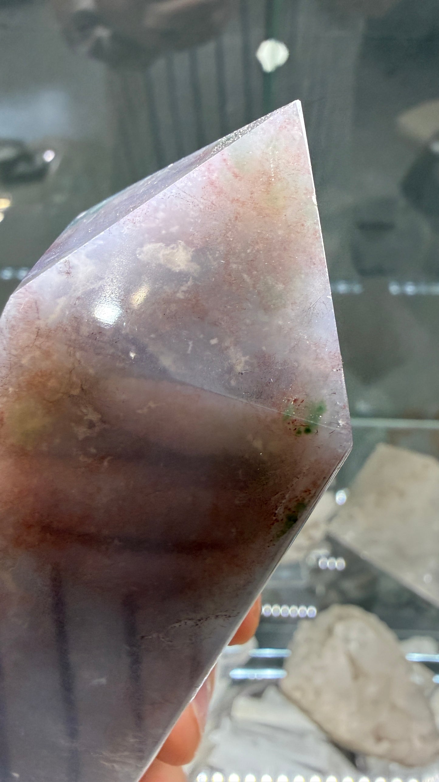 Moss Agate Tower- 4.8 inches