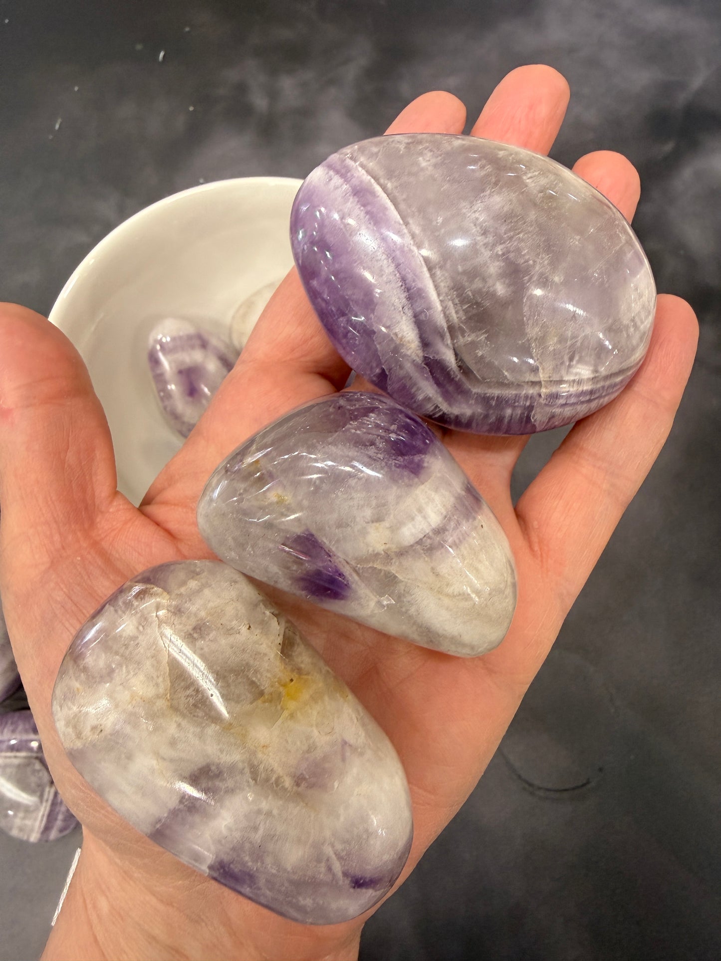 Dream Amethyst Palm Stone