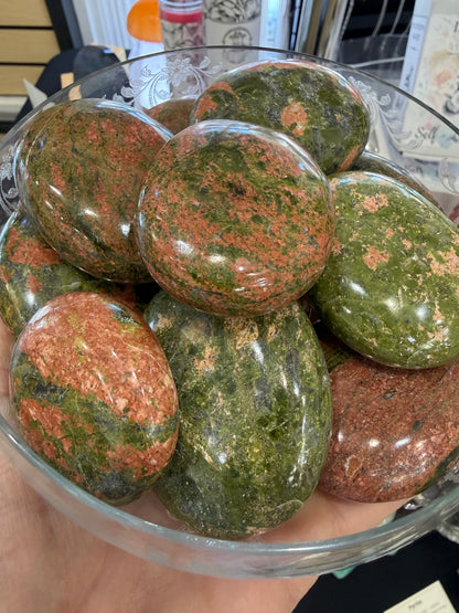 Unakite Palm Stone
