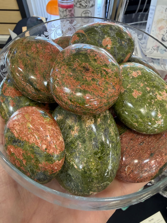 Unakite Palm Stone