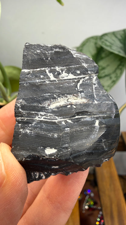 Banded Manganese Oxide (Originally identified Psilomelane)