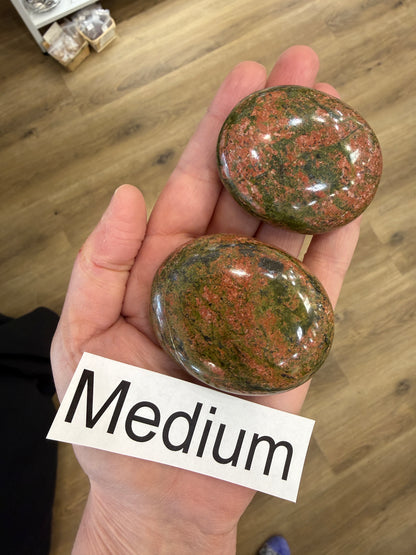 Unakite Palm Stone