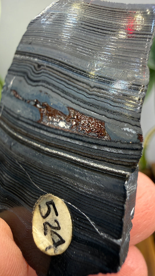 Banded Manganese Oxide (Originally identified Psilomelane)