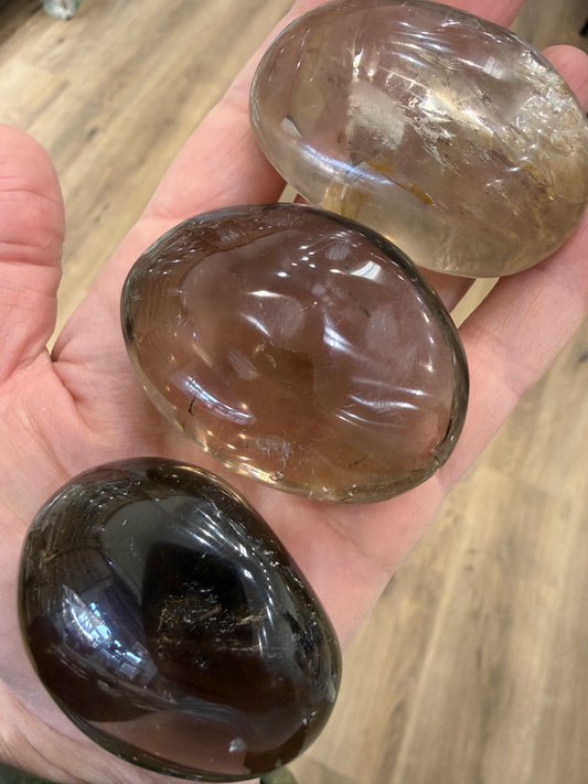 Smoky Quartz Palm Stone