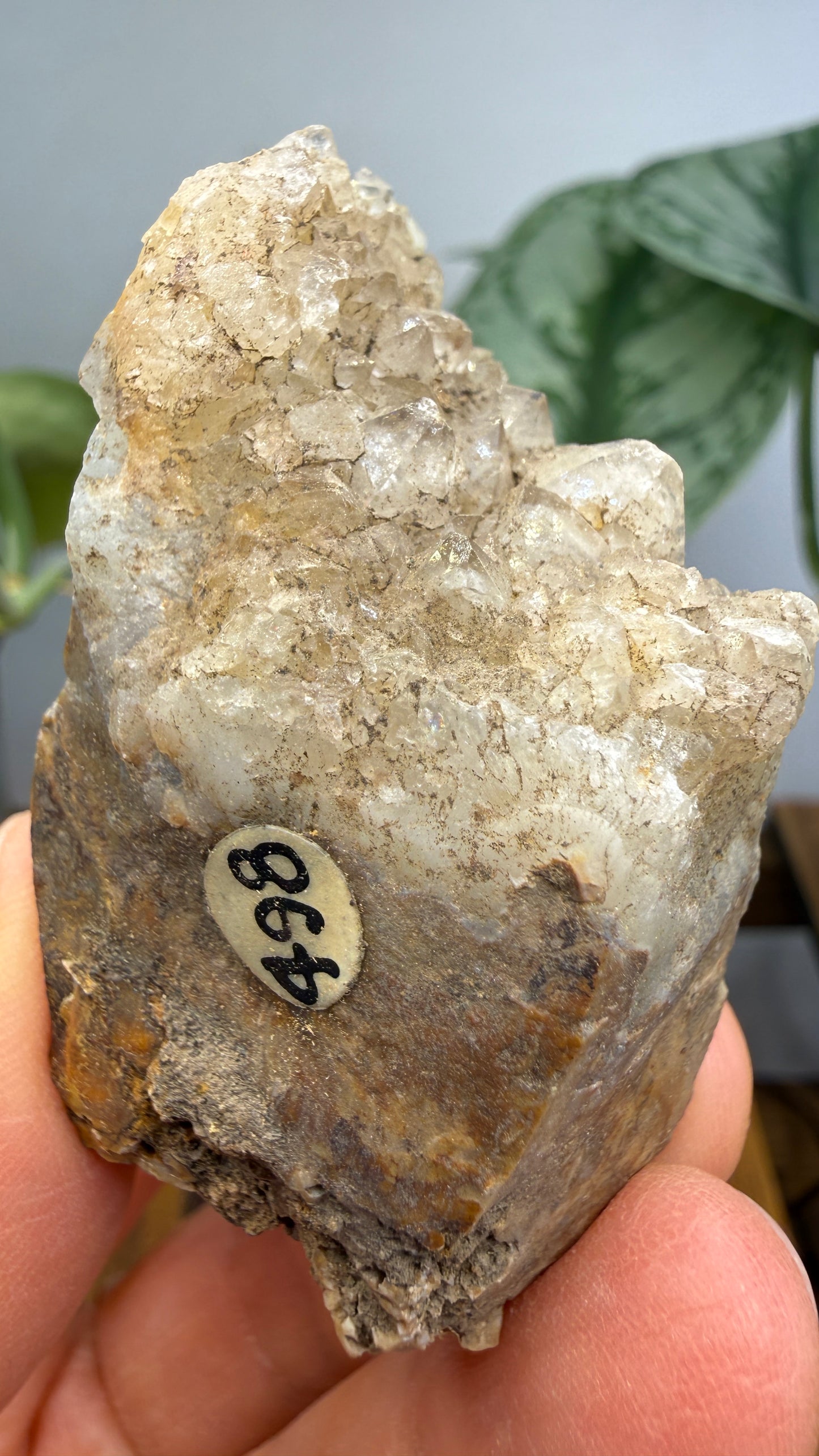 Quartz Crystals on Flint- Flint Ridge, Ohio