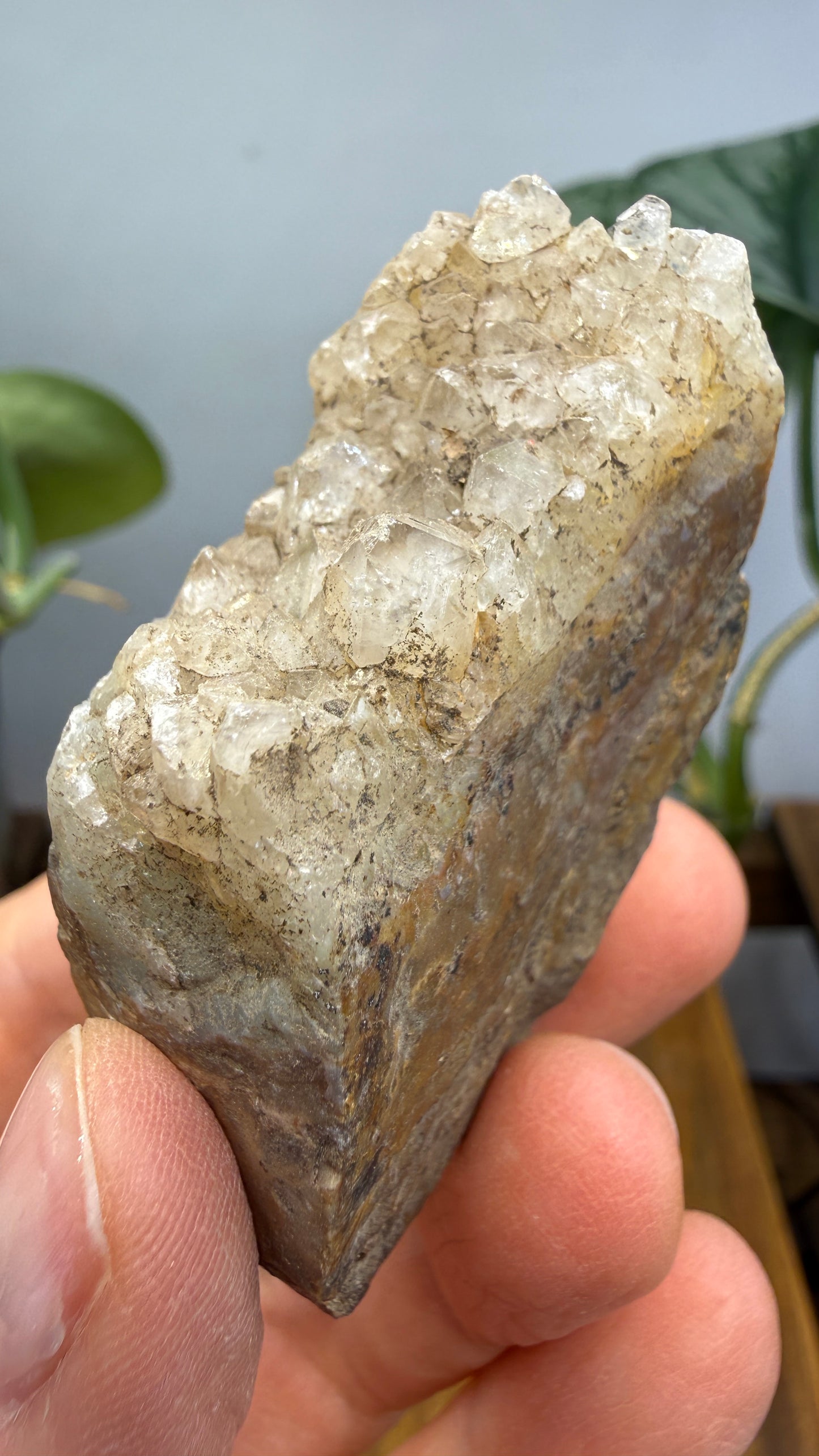 Quartz Crystals on Flint- Flint Ridge, Ohio