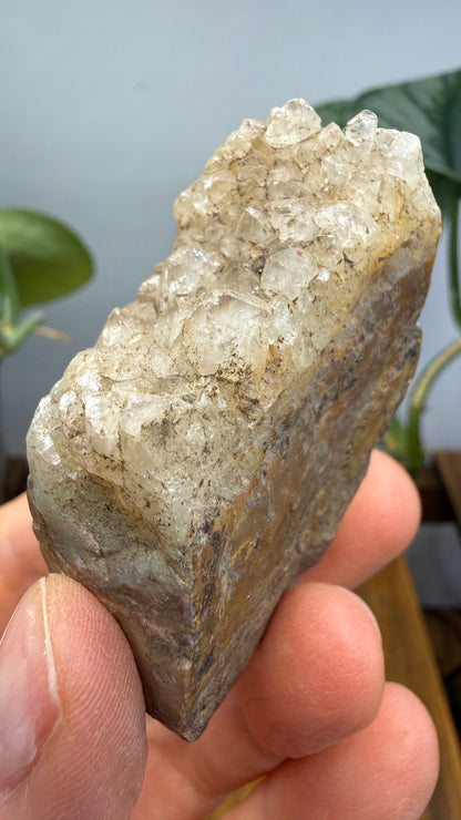 Quartz Crystals on Flint- Flint Ridge, Ohio