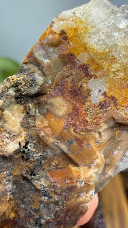 Quartz Crystals on Flint- Flint Ridge, Ohio