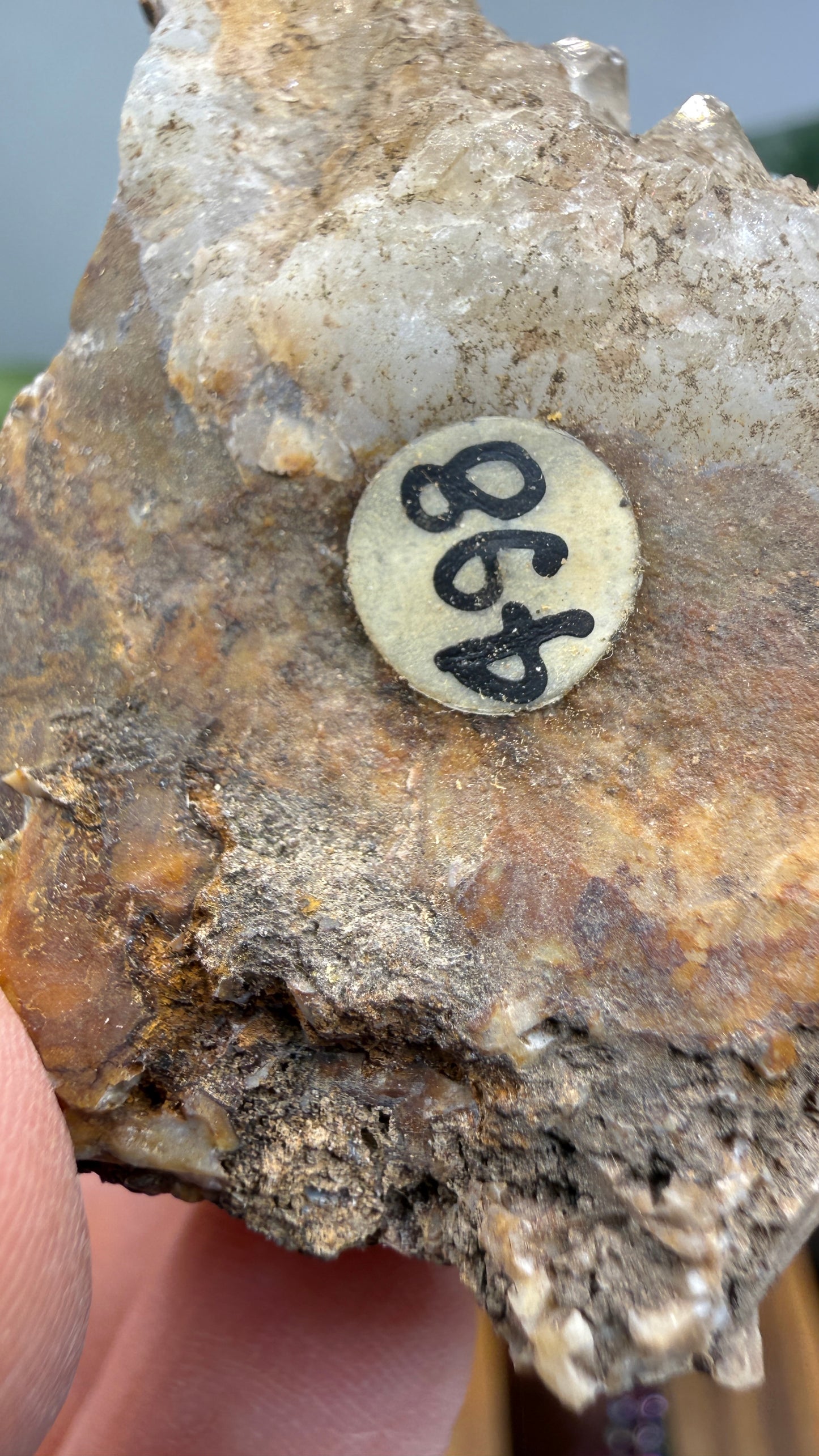 Quartz Crystals on Flint- Flint Ridge, Ohio