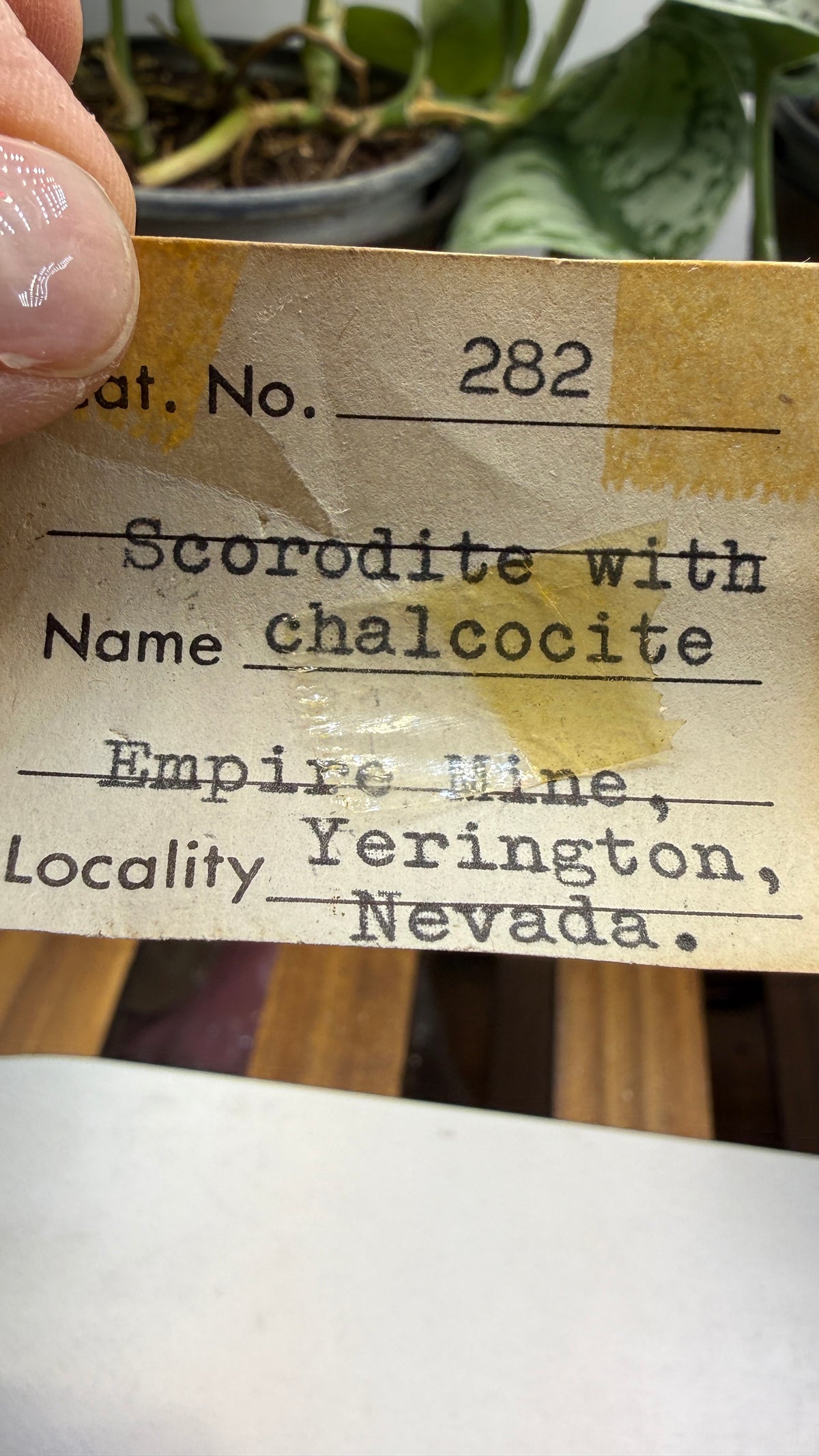 Scorodite with Chalcocite- Empire Mine, Yerington, Lyon County, Nevada, USA