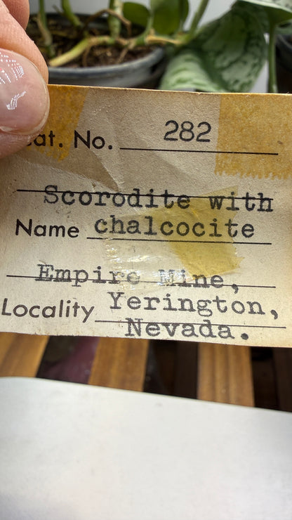 Scorodite with Chalcocite- Empire Mine, Yerington, Lyon County, Nevada, USA