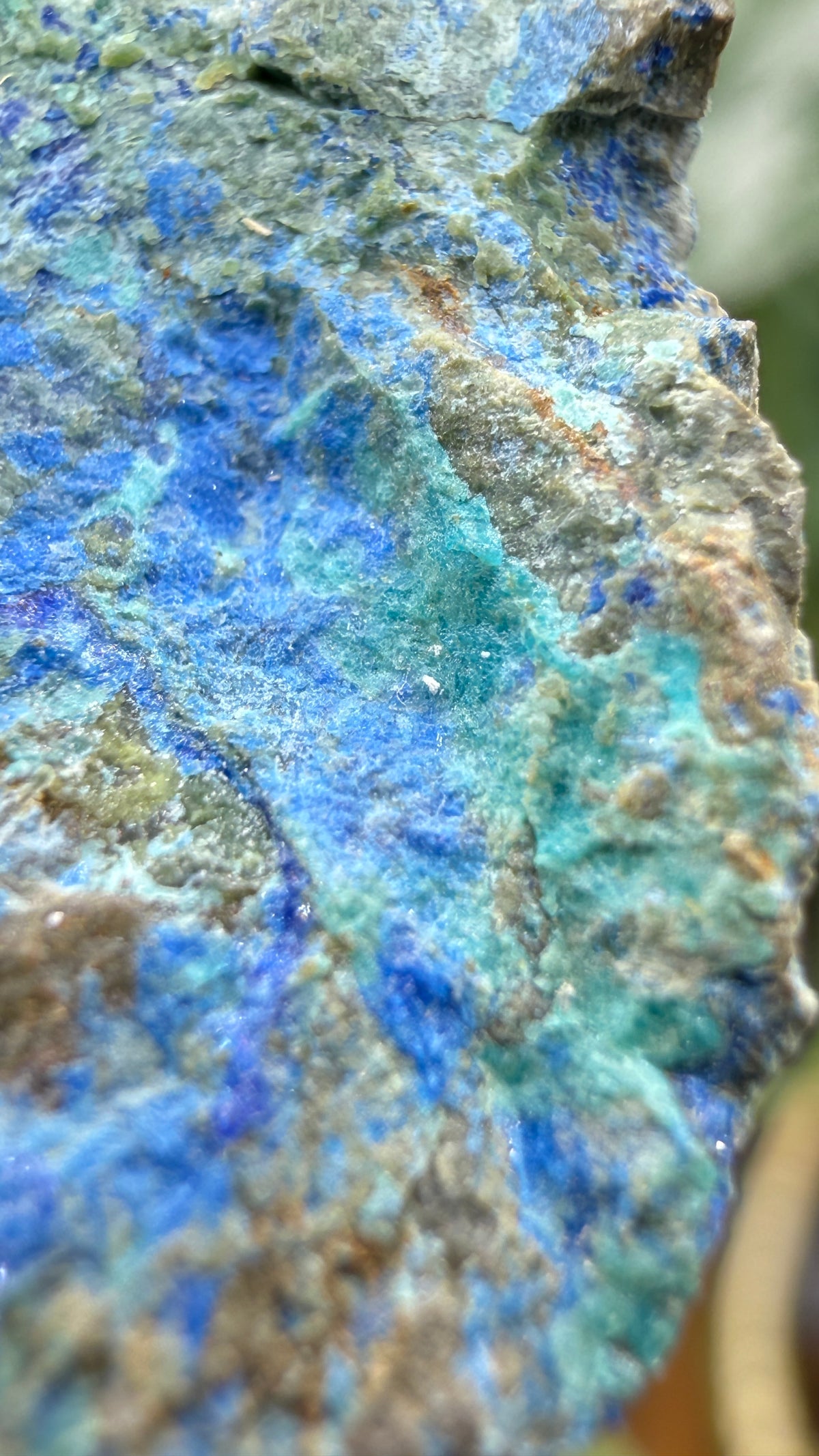 Linarite, Caledonite, Brochantite- Blue Bell Mine, Soda Mountains, San Bernardino County, California, USA