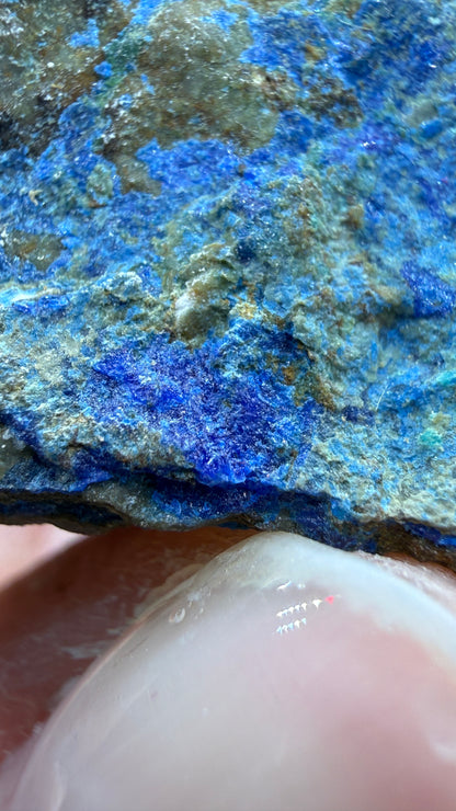 Linarite, Caledonite, Brochantite- Blue Bell Mine, Soda Mountains, San Bernardino County, California, USA