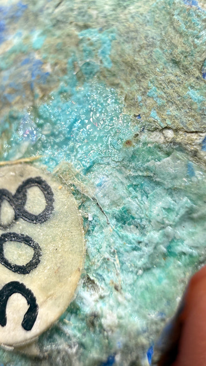 Linarite, Caledonite, Brochantite- Blue Bell Mine, Soda Mountains, San Bernardino County, California, USA