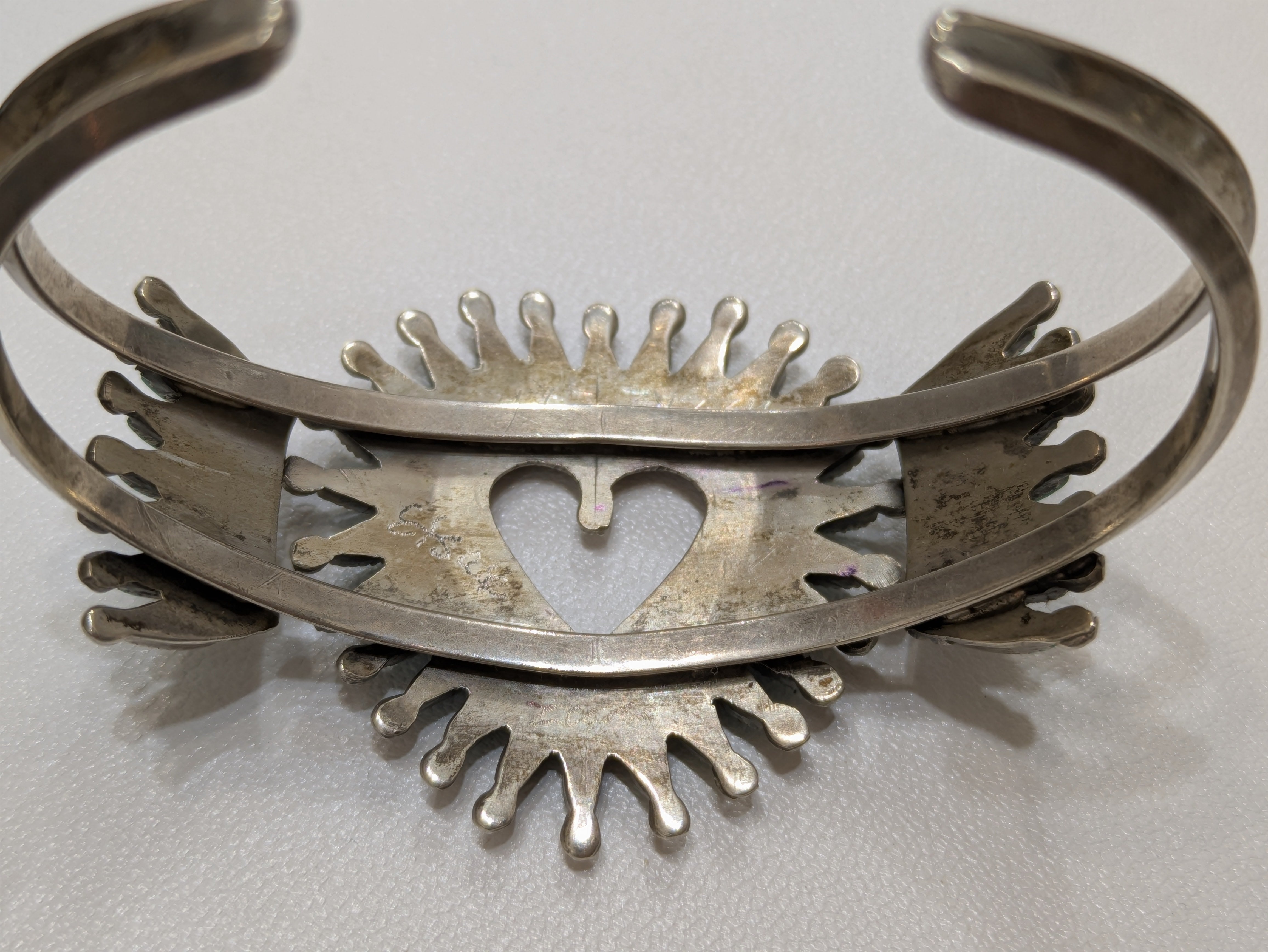 Jack Etsate Vintage Native American Zuni Needlepoint Turquoise