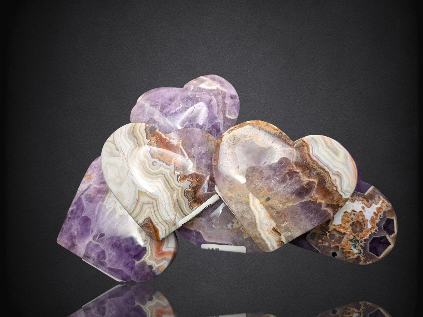 Amethyst & Agate Heart