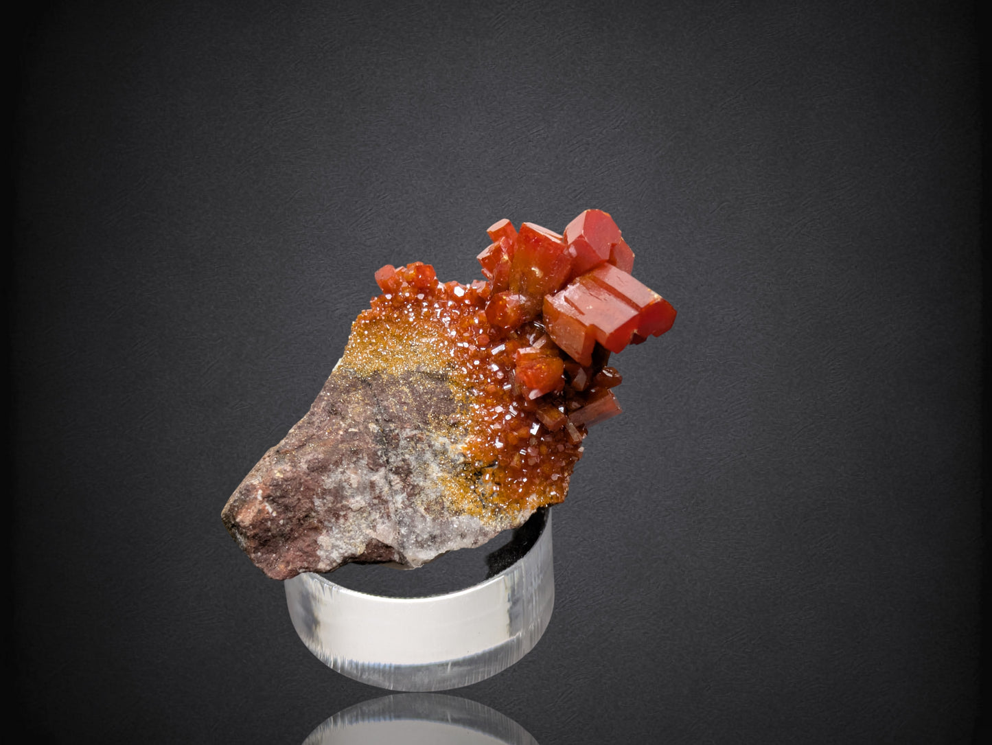 Vanadinite- Mibladen mining district, Midelt Province, Drâa-Tafilalet Region, Morocco