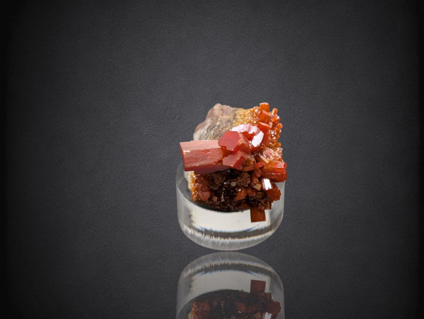 Vanadinite- Mibladen mining district, Midelt Province, Drâa-Tafilalet Region, Morocco