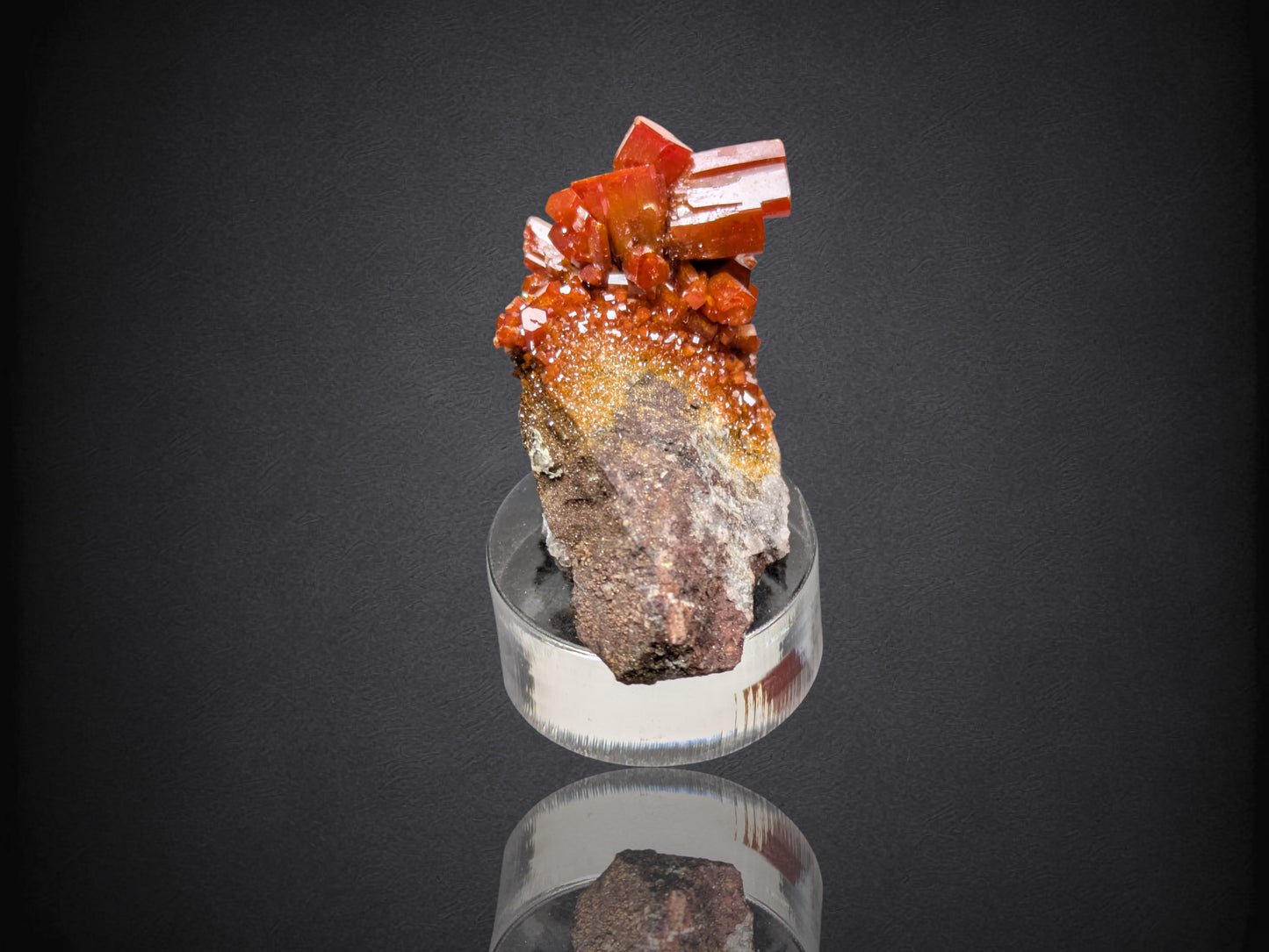 Vanadinite- Mibladen mining district, Midelt Province, Drâa-Tafilalet Region, Morocco