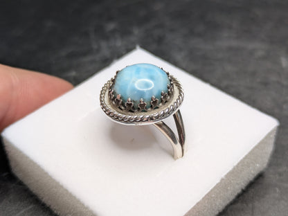 Sterling Silver Larimar Ring