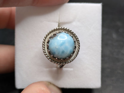Sterling Silver Larimar Ring
