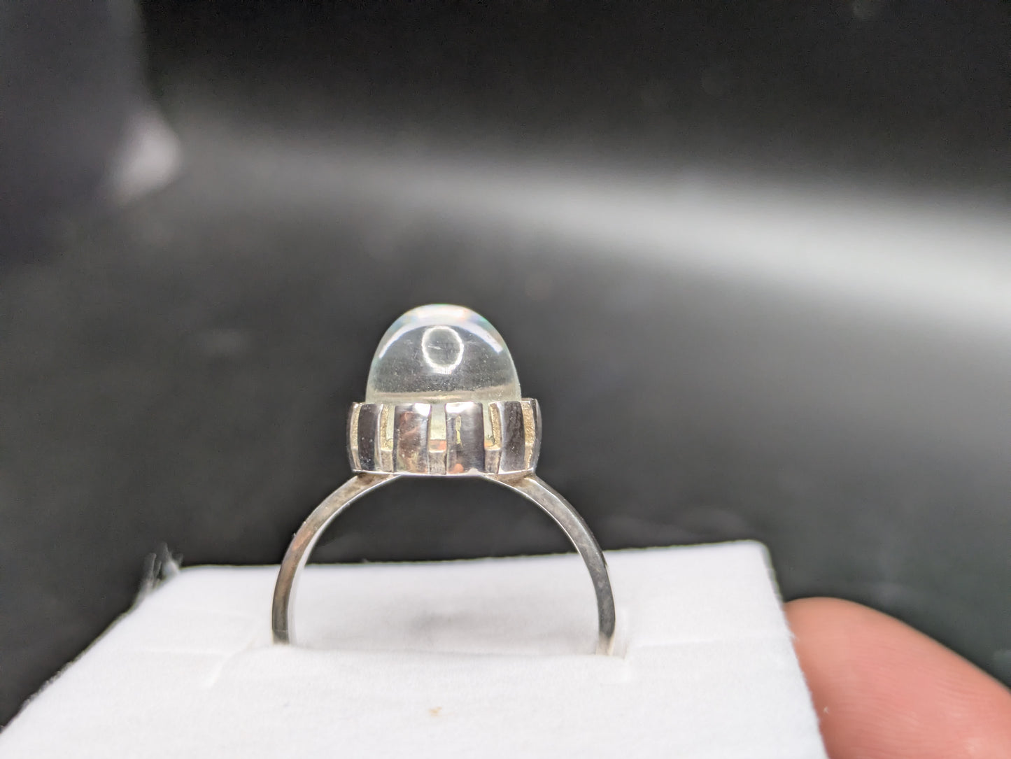 Sterling Silver Aurora Opal Ring
