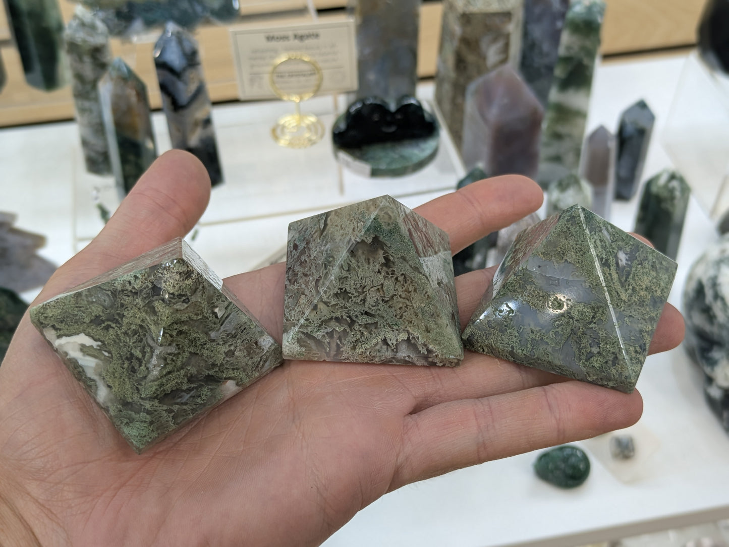 Moss Agate Pyramid