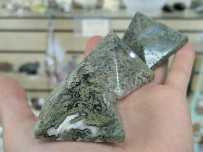 Moss Agate Pyramid